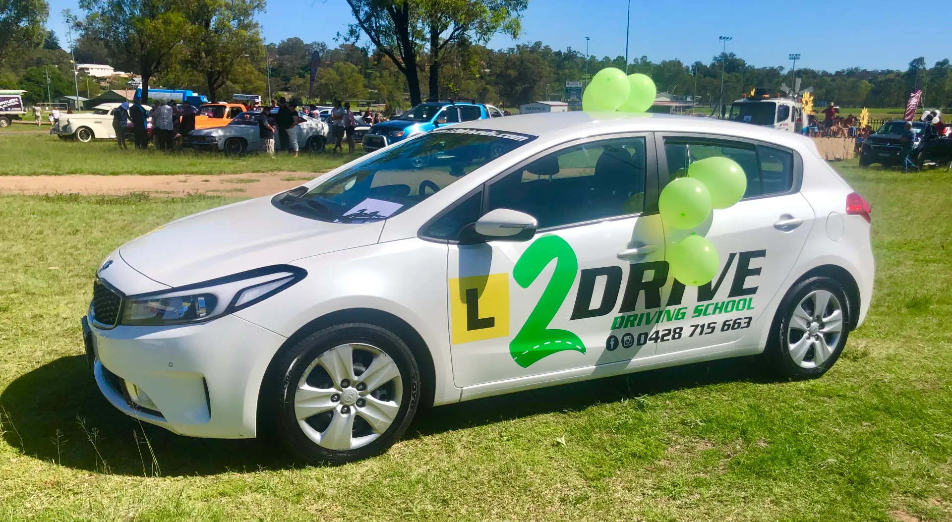 L2Drive Driving School Branded Car At A Community Event